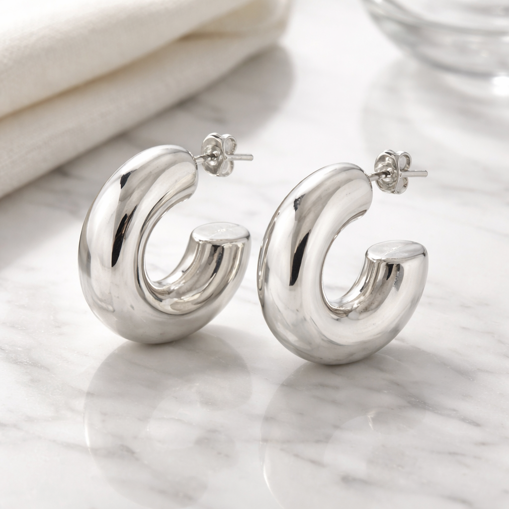 Minimalist Crescent Hoops