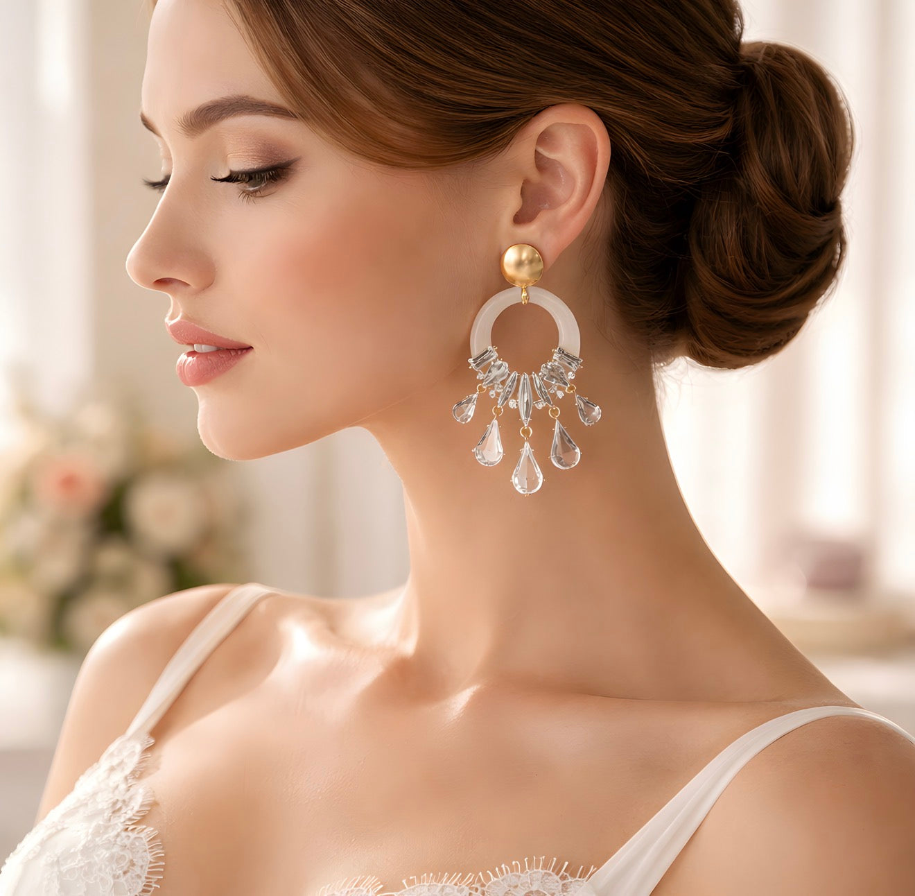 Ivory Halo Hoops
