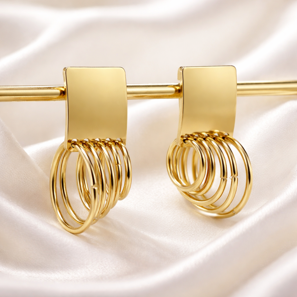 Golden Cascade Earrings