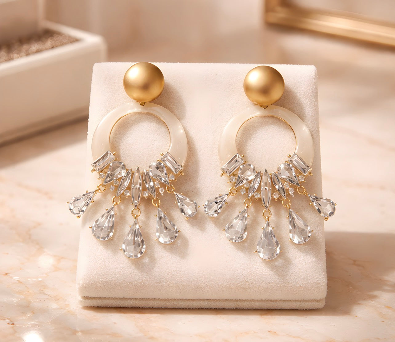 Ivory Halo Hoops
